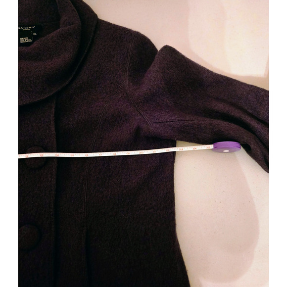 Vintage Sandro Wool Dark Grey Swing Jacket XL - Picture 13 of 16